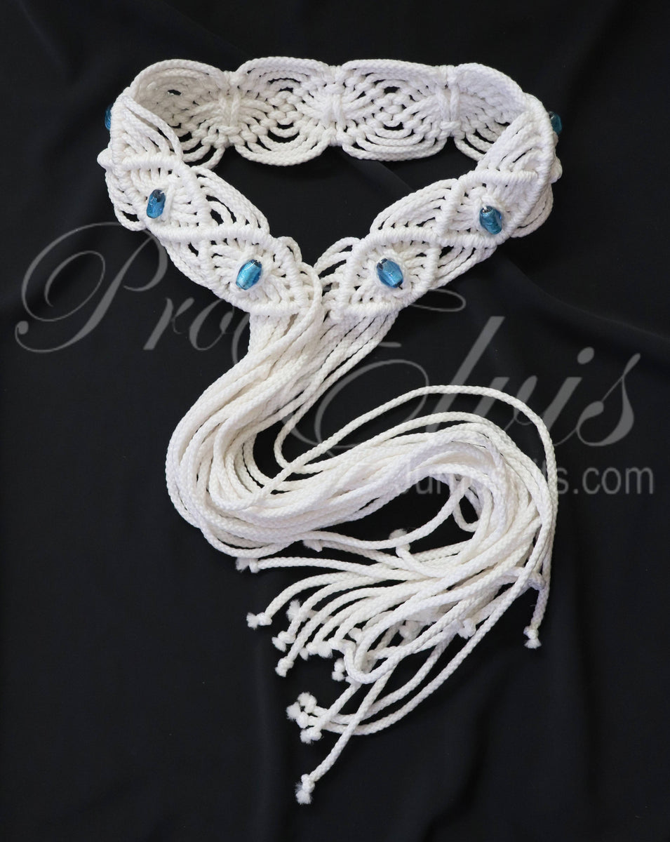 Blue Bead Macrame Belt – ProElvisJumpsuits display picture 1