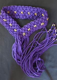  Purple Knot Macrame belt