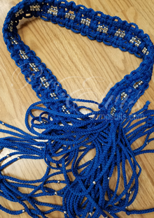  Blue Swirl Macrame belt