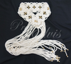 White Knot Macrame belt