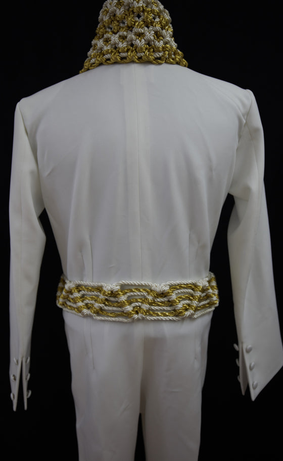 Macrame/Pearl Suit and belt (Custom)
