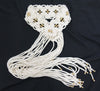 White Knot Macrame belt