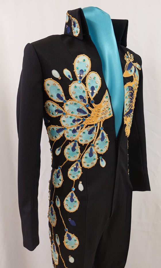 Breathtaking Women's Peacock Blue Color Georgette With Embroidery Work  Plazzo Suit