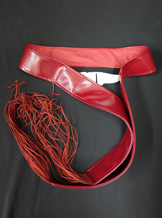 Red Snakeskin Belt